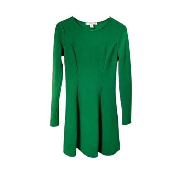 Forever 21 Dresses & Skirts - Forever 21 Green Long Sleeve Skater Dress S